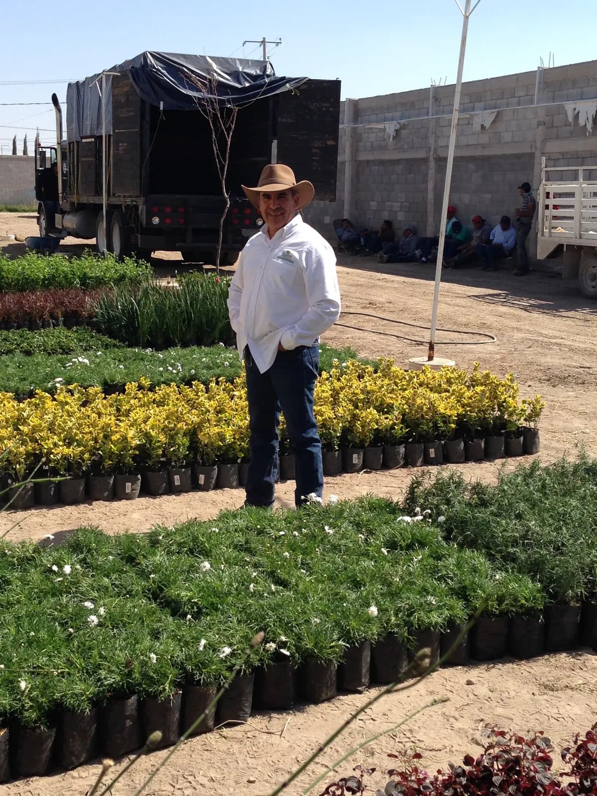 En el vivero del Rancho Ana, entre plantas listas para obra